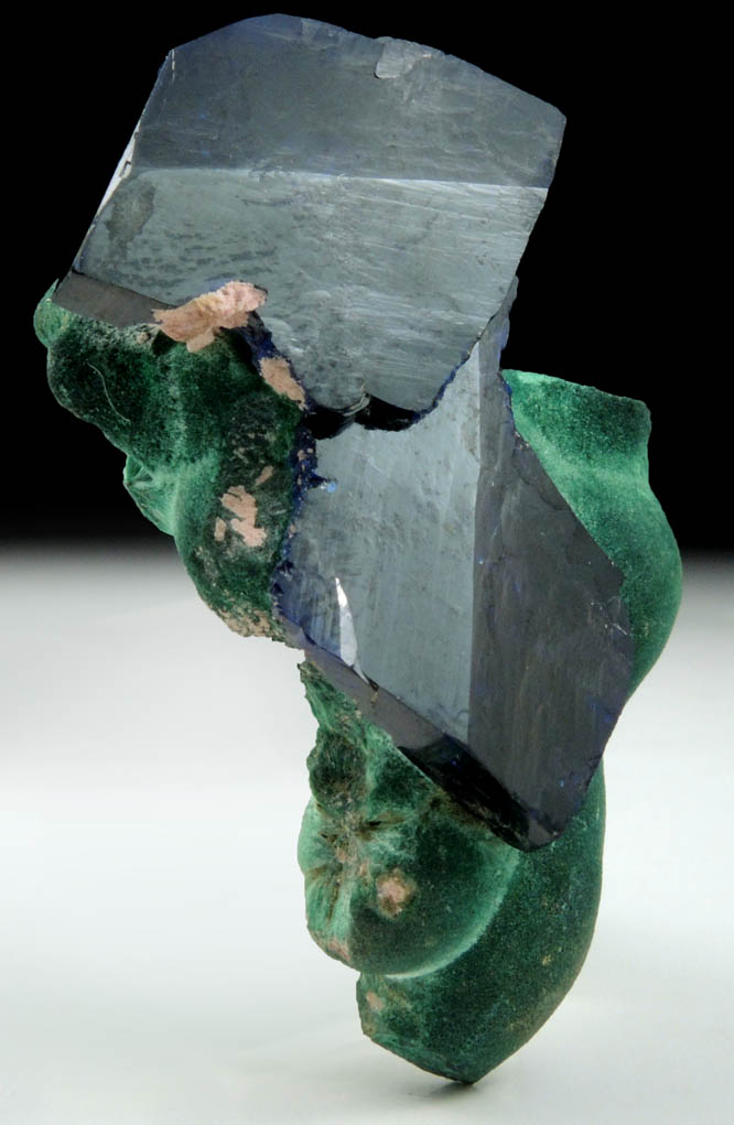 Azurite on Malachite from Tsumeb Mine, 1st Oxide Zone, Otavi-Bergland District, Oshikoto, Namibia