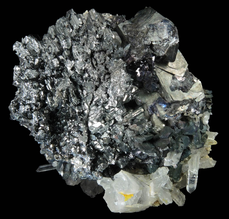 Bournonite with Quartz and Arsenopyrite from Yaogangxian Mine, Nanling Mountains, Hunan, China