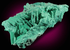 Malachite pseudomorphs after Gypsum from San Manuel Open Pit Mine, Pinal County, Arizona