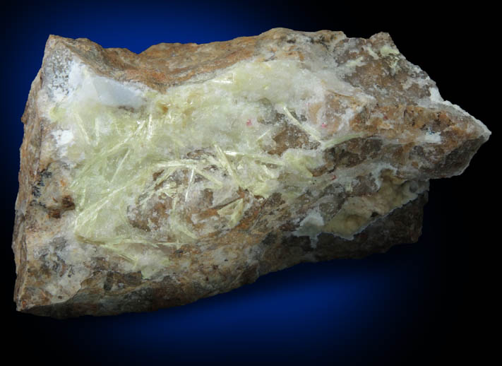 Carpathite in Quartz from Los Picachos, San Benito County, California