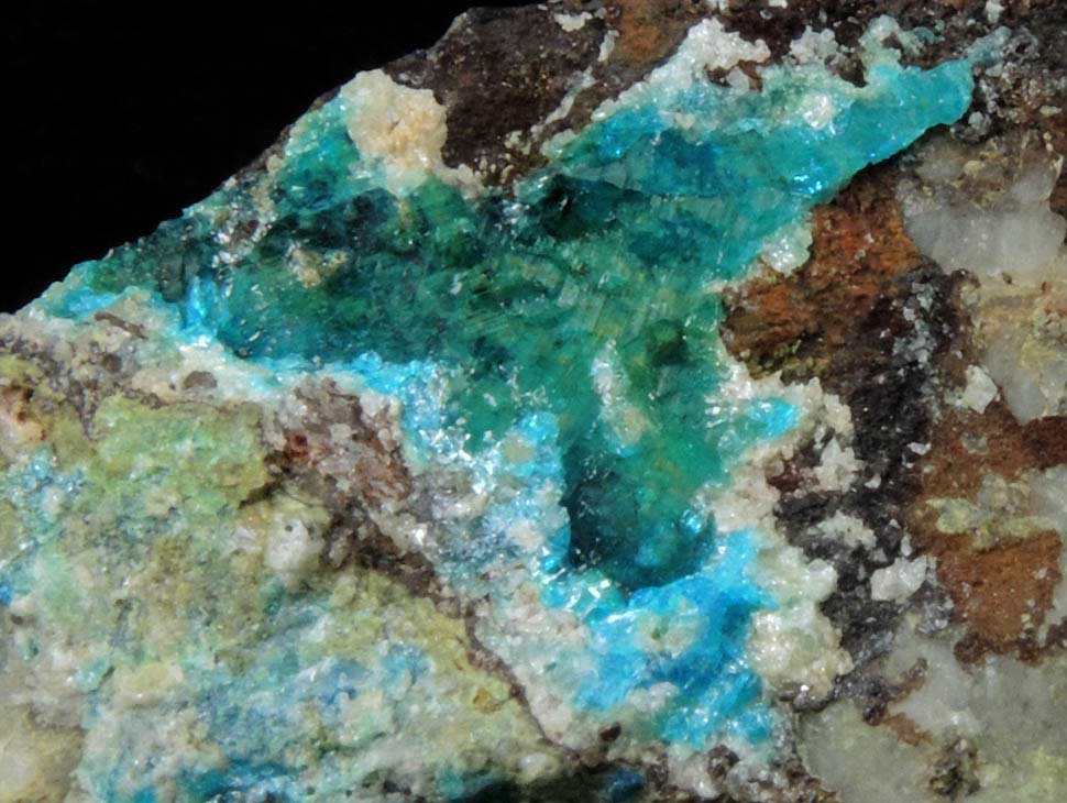 Caledonite from Reward Mine, Inyo County, California