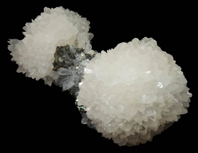 Calcite on Quartz with Pyrite from Cavnic Mine (Kapnikbanya), Maramures, Romania