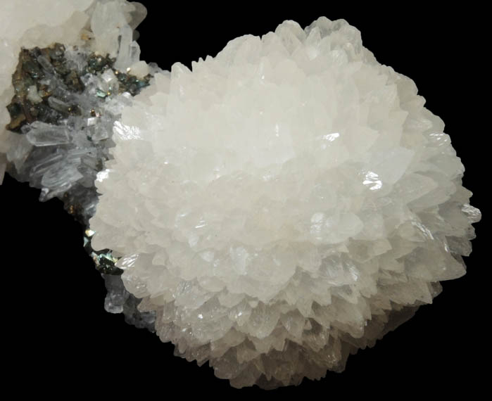 Calcite on Quartz with Pyrite from Cavnic Mine (Kapnikbanya), Maramures, Romania