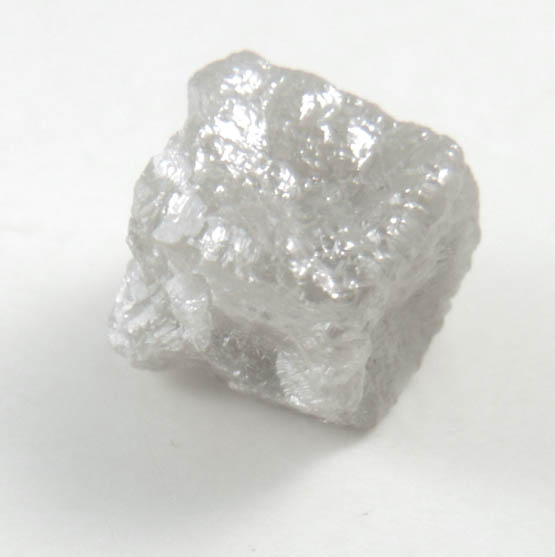 Diamond (1.49 carat gray cubic cavernous crystal) from Mbuji-Mayi, 300 km east of Tshikapa, Democratic Republic of the Congo