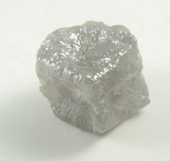 Diamond (1.49 carat gray cubic cavernous crystal) from Mbuji-Mayi, 300 km east of Tshikapa, Democratic Republic of the Congo