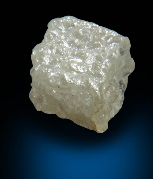 Diamond (2.31 carat gray cubic cavernous crystal) from Mbuji-Mayi, 300 km east of Tshikapa, Democratic Republic of the Congo