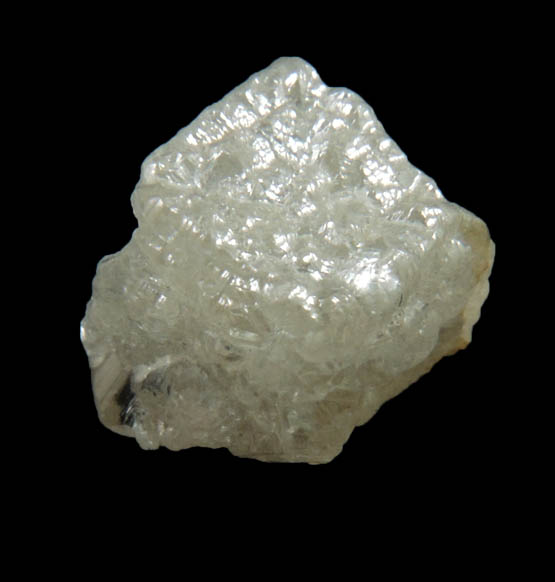 Diamond (2.31 carat gray cubic cavernous crystal) from Mbuji-Mayi, 300 km east of Tshikapa, Democratic Republic of the Congo