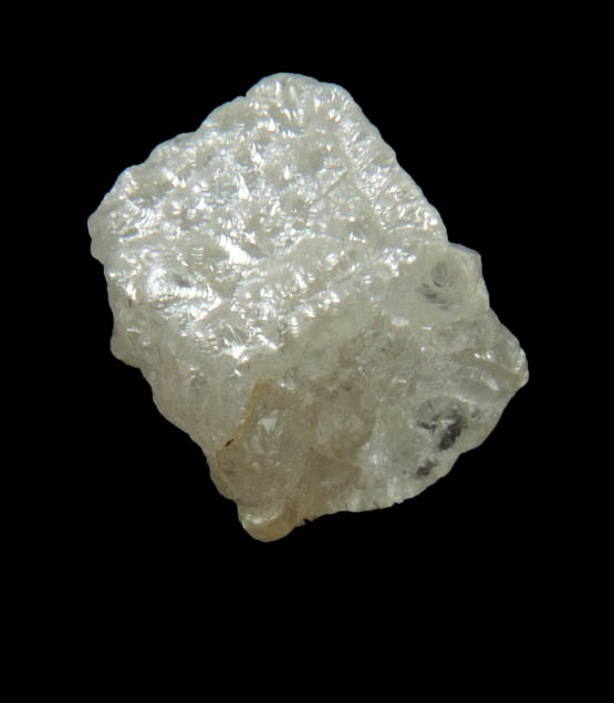 Diamond (2.31 carat gray cubic cavernous crystal) from Mbuji-Mayi, 300 km east of Tshikapa, Democratic Republic of the Congo