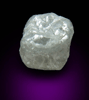 Diamond (1.41 carat gray cubic cavernous crystal) from Mbuji-Mayi, 300 km east of Tshikapa, Democratic Republic of the Congo