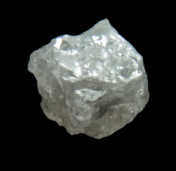 Diamond (1.86 carat gray cubic cavernous crystal) from Mbuji-Mayi, 300 km east of Tshikapa, Democratic Republic of the Congo