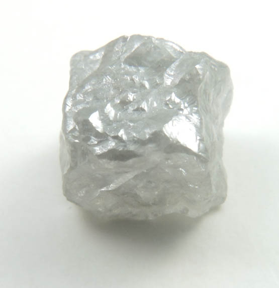 Diamond (1.86 carat gray cubic cavernous crystal) from Mbuji-Mayi, 300 km east of Tshikapa, Democratic Republic of the Congo