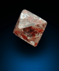 Diamond (0.32 carat octahedral crystal with red inclusions) from Sakha (Yakutia) Republic, Siberia, Russia