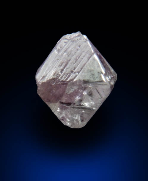 Diamond (0.42 carat bi-colored colorless-pink octahedral crystal) from Argyle Mine, Kimberley, Western Australia, Australia