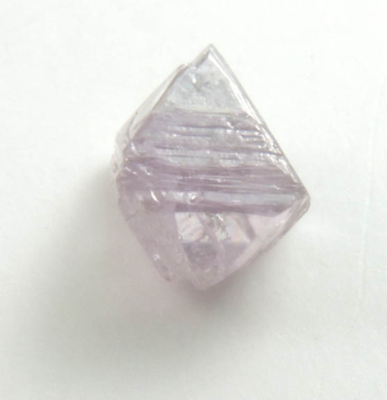 Diamond (0.42 carat bi-colored colorless-pink octahedral crystal) from Argyle Mine, Kimberley, Western Australia, Australia