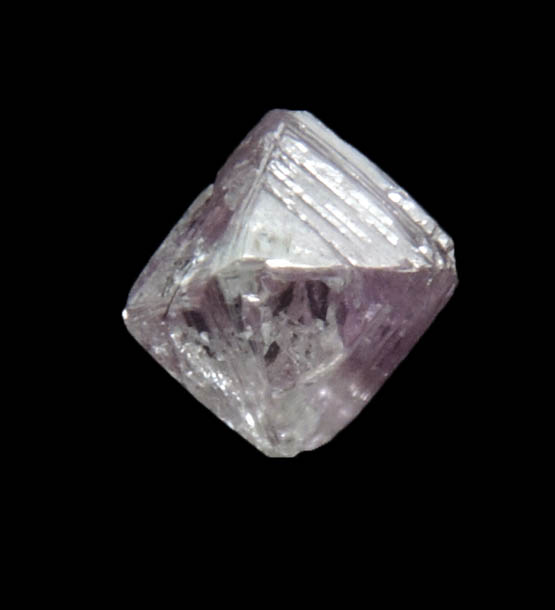 Diamond (0.42 carat bi-colored colorless-pink octahedral crystal) from Argyle Mine, Kimberley, Western Australia, Australia