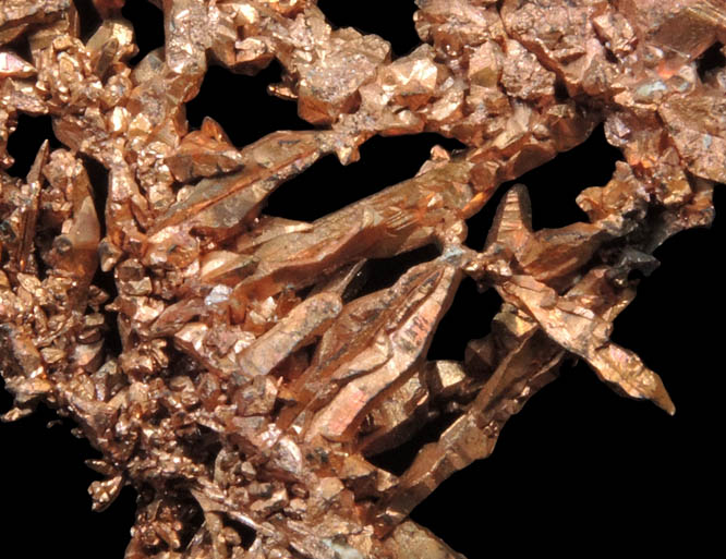 Copper (Spinel Law twins) from Mountain City Copper Mine, Elko County, Nevada