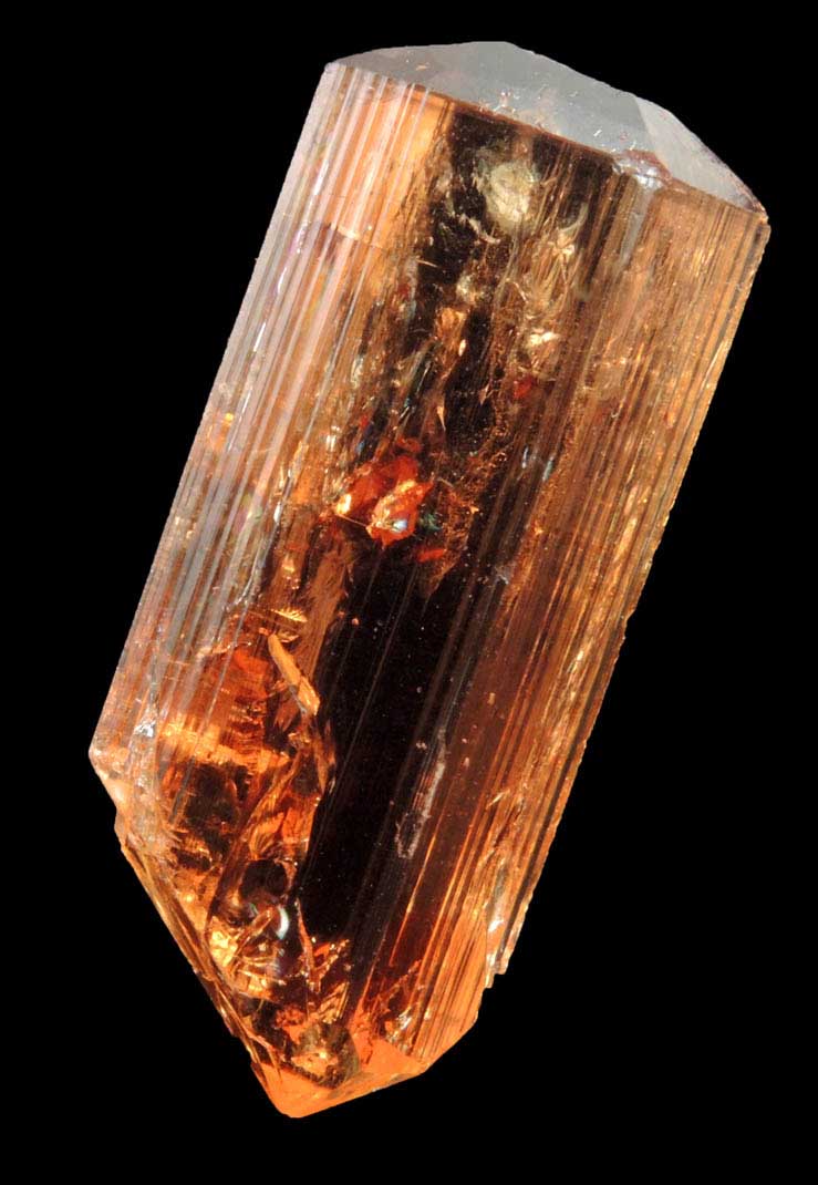 Topaz var. Imperial Topaz from Ouro Preto, Minas Gerais, Brazil