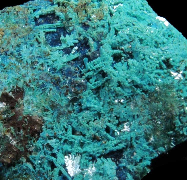 Langite with Brochantite from Allihies, Beara Peninsula, County Cork, Ireland