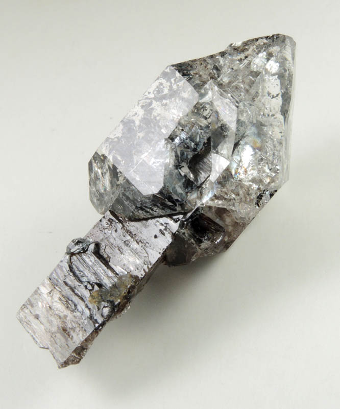 Quartz var. Herkimer Diamond scepter-shaped crystal from Treasure Mountain Mine, Little Falls, Herkimer County, New York