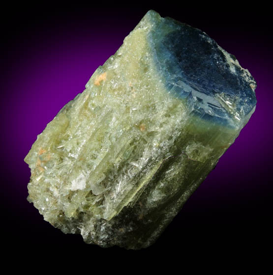 Elbaite Tourmaline (with blue termination) from Kamdesh District, Nuristan Province, Afghanistan