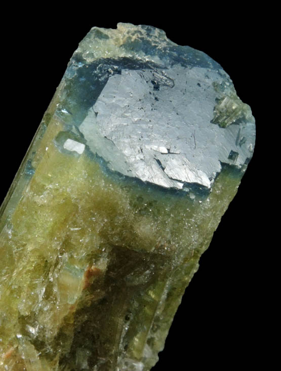 Elbaite Tourmaline (with blue termination) from Kamdesh District, Nuristan Province, Afghanistan