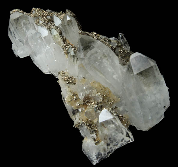 Quartz with Pyrite from Deveti Septemvri Mine, Madan District, Rhodope Mountains, Bulgaria