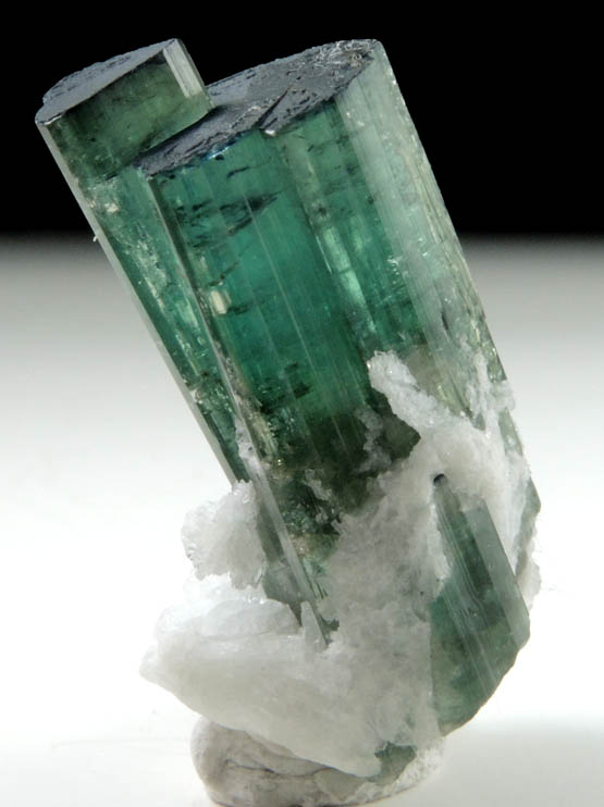 Elbaite Tourmaline on Albite from Virgem de Lapa, Jequitinhonha River Valley, Minas Gerais, Brazil