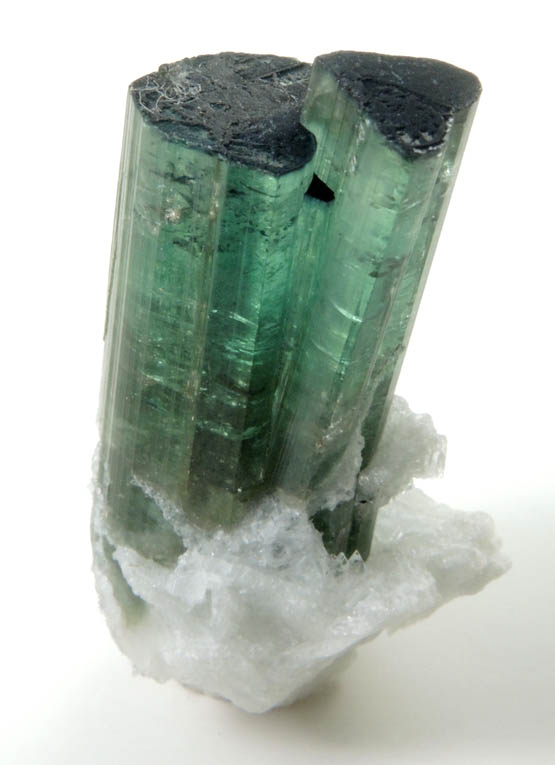 Elbaite Tourmaline on Albite from Virgem de Lapa, Jequitinhonha River Valley, Minas Gerais, Brazil