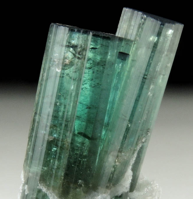 Elbaite Tourmaline on Albite from Virgem de Lapa, Jequitinhonha River Valley, Minas Gerais, Brazil