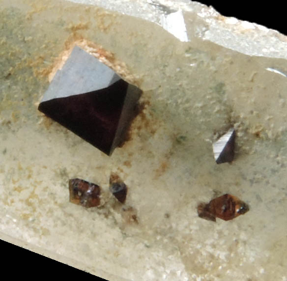 Anatase on Quartz from Carballeda de Valdeorras, Orense, Galicia, Spain