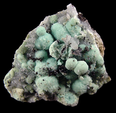 Hemimorphite on Aurichalcite from 79 Mine, Banner District, near Hayden, Gila County, Arizona