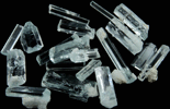 Beryl var. Aquamarine (18 crystals) from Shengus, Skardu Road, Baltistan, Gilgit-Baltistan, Pakistan