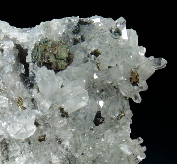 Bornite on Quartz from Dzhezkazgan, Karaganda Oblast', Kazakhstan