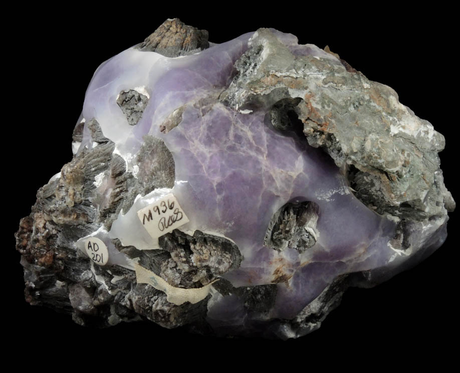 Calcite in Amethyst Quartz Geode from near Idar Oberstein, Hunsrck, Rheinland-Pfalz, Germany