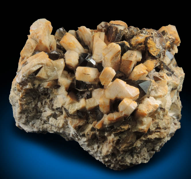 Microcline (Carlsbad Law Twins) with Smoky Quartz from Moat Mountain, west of North Conway, Carroll County, New Hampshire