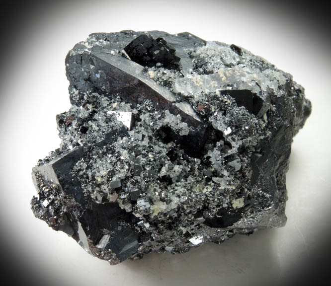 Magnetite (rare cubic crystal form) from ZCA Mine No. 4, Fowler Ore Body, 2500' Level, Balmat, St. Lawrence County, New York