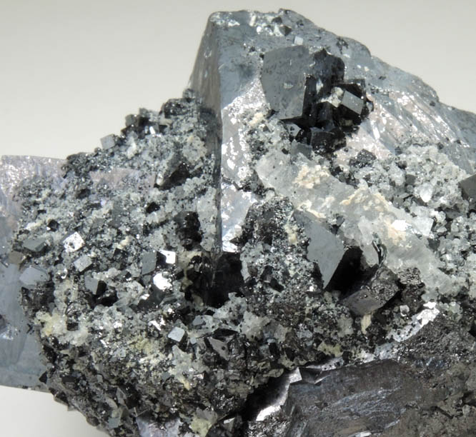 Magnetite (rare cubic crystal form) from ZCA Mine No. 4, Fowler Ore Body, 2500' Level, Balmat, St. Lawrence County, New York