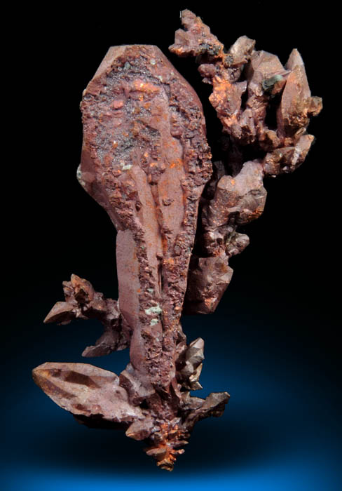 Copper (crystallized) with Cuprite coating from Ray Mine, Mineral Creek District, Pinal County, Arizona