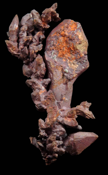 Copper (crystallized) with Cuprite coating from Ray Mine, Mineral Creek District, Pinal County, Arizona