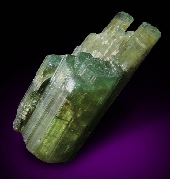 Elbaite Tourmaline (with blue termination) from Kamdesh District, Nuristan Province, Afghanistan