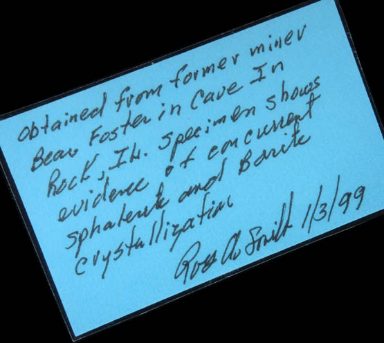 Barite and Sphalerite from Minerva #1 Mine, Cave-in-Rock District, Hardin County, Illinois