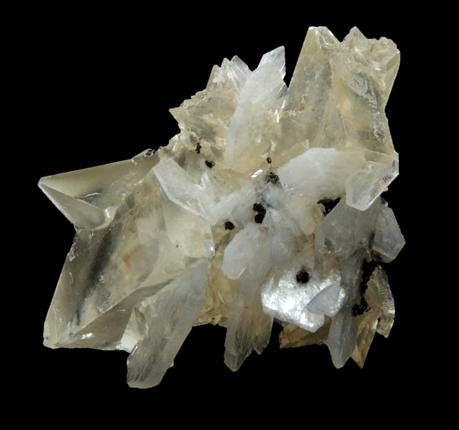 Calcite (twinned crystals) with Stilbite from Ambariomiambana, Sambava District, Antsiranana Province, Madagascar