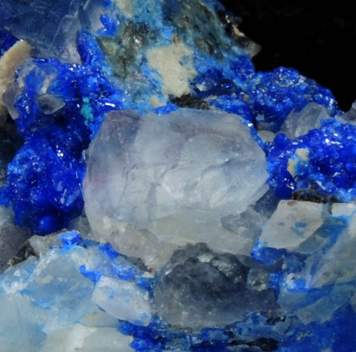 Linarite, Fluorite, Barite from Hansonburg District, 8.5 km south of Bingham, Socorro County, New Mexico