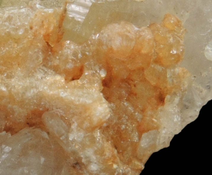 Cookeite on Quartz from Bennett Quarry, Buckfield, Oxford County, Maine