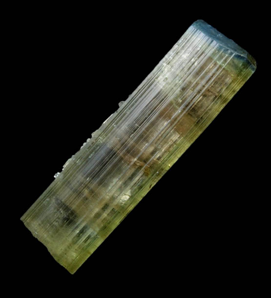 Elbaite Tourmaline (with blue termination) from Kamdesh District, Nuristan Province, Afghanistan