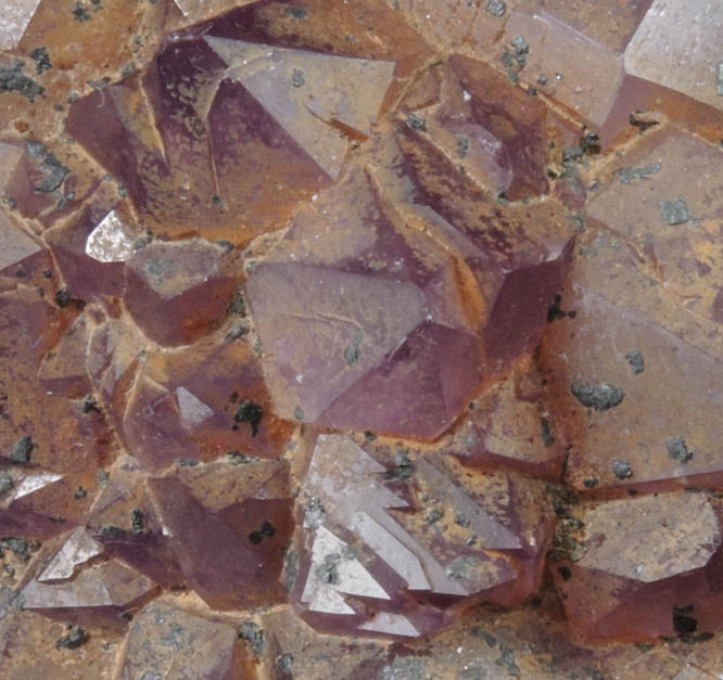 Quartz var. Amethyst Quartz with Hematite-Goethite from Thunder Bay District, Ontario, Canada