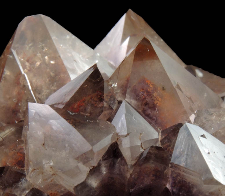 Quartz var. Smoky-Amethyst Quartz with Hematite inclusions from Thunder Bay District, Ontario, Canada