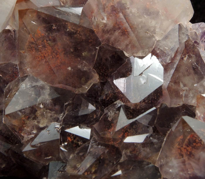 Quartz var. Smoky-Amethyst Quartz with Hematite inclusions from Thunder Bay District, Ontario, Canada