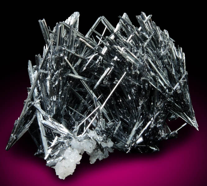 Stibnite with Quartz from Herja Mine (Kisbanya), Baia Mare, Maramures, Romania