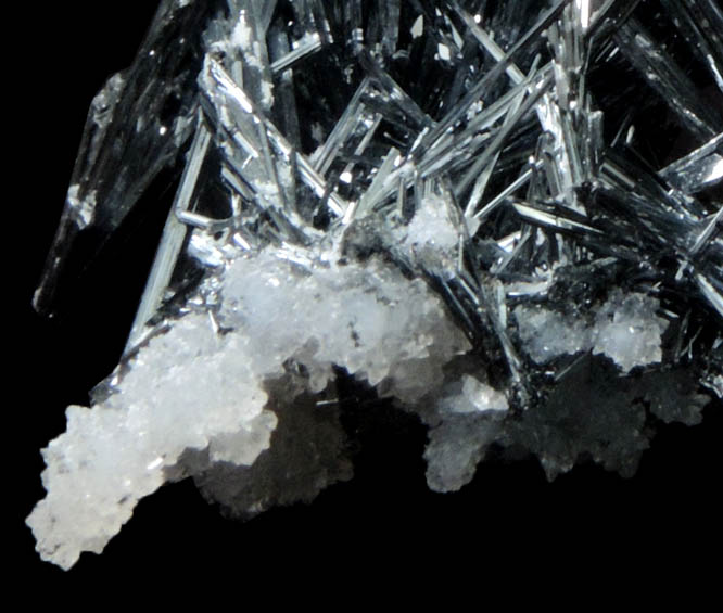 Stibnite with Quartz from Herja Mine (Kisbanya), Baia Mare, Maramures, Romania